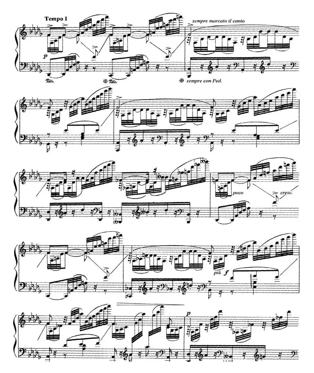 柴可夫斯基18首钢琴小品Op.72（14.Chant elegiaque）