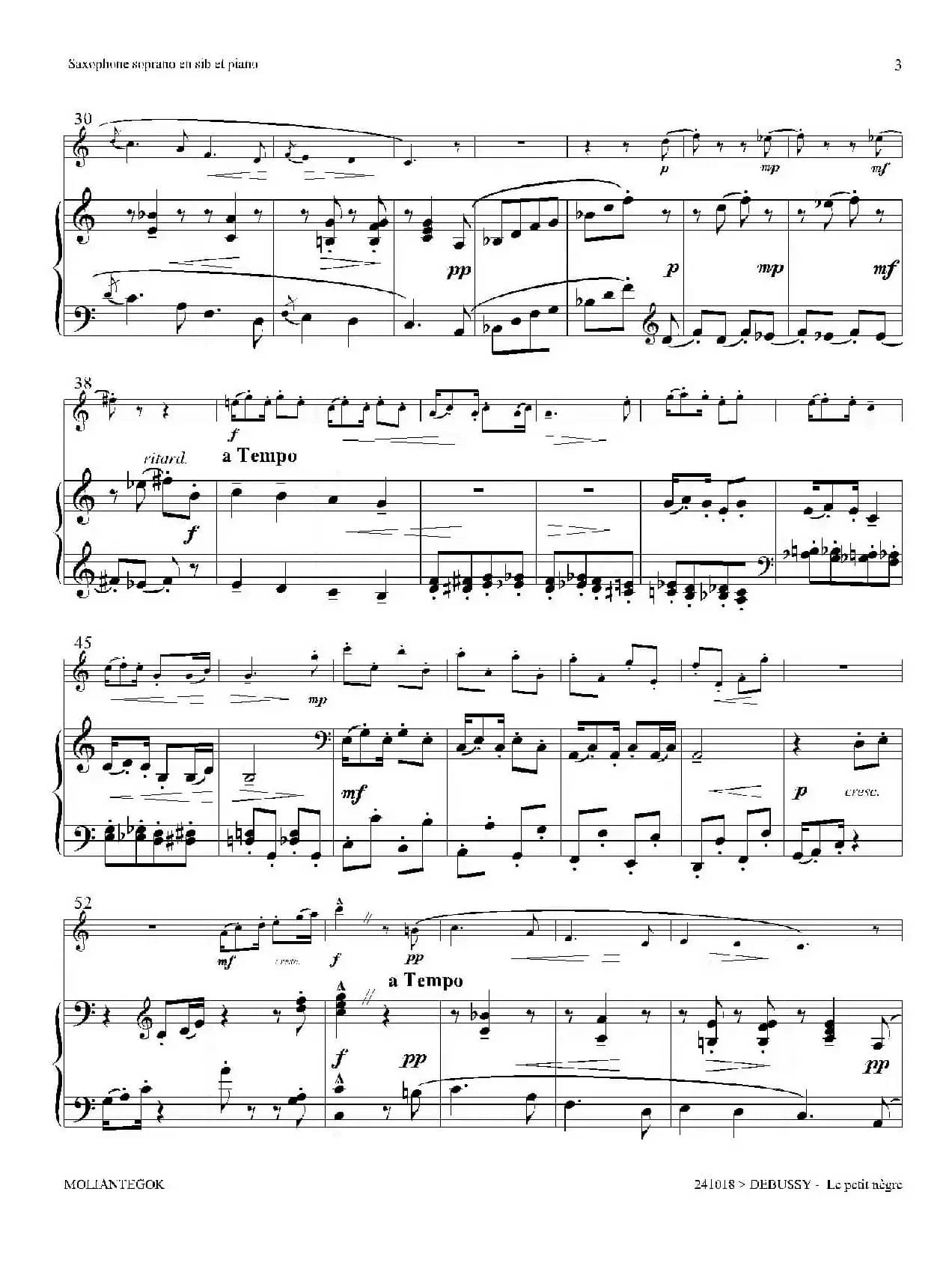 小黑人（高音萨克斯+钢琴伴奏）