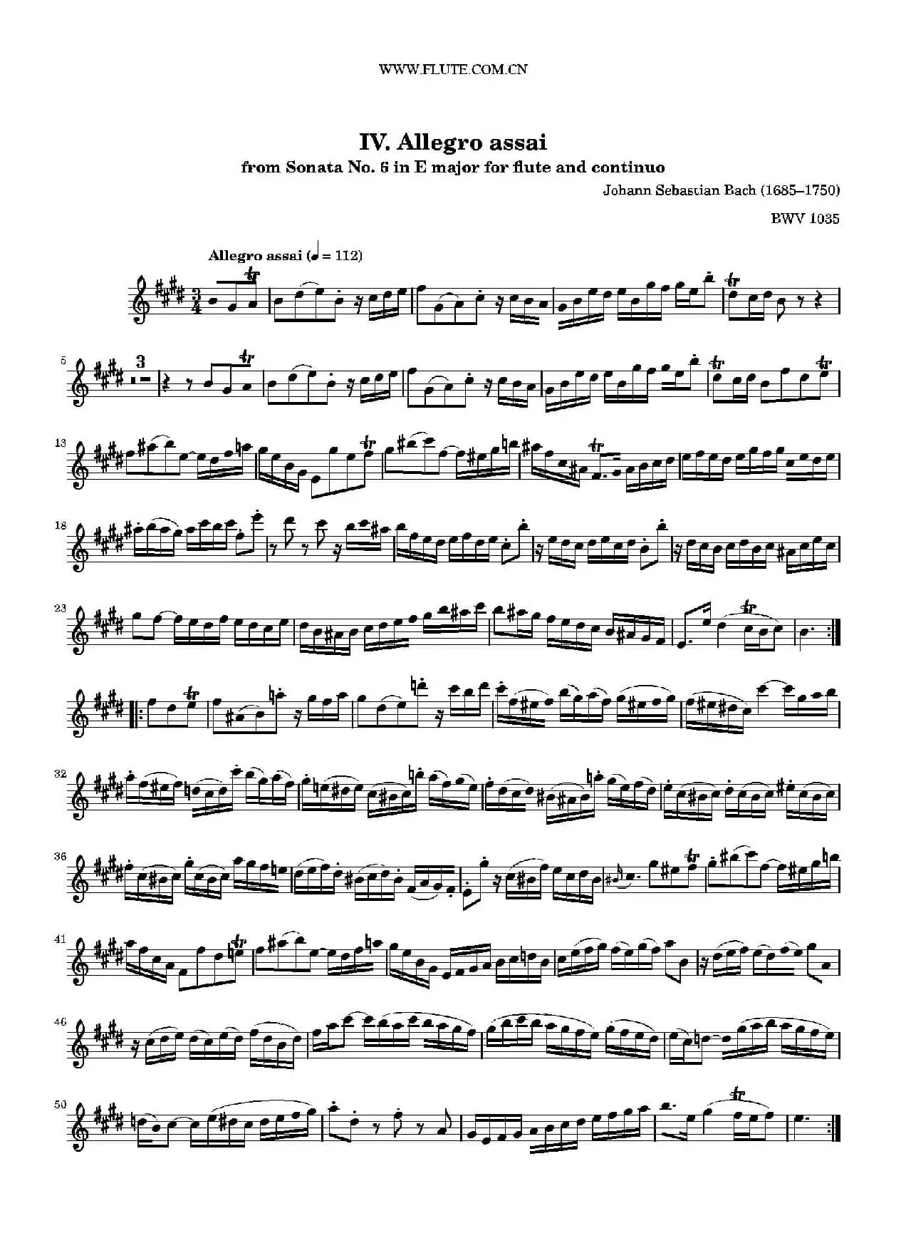 Allegro Assai（BWV1035 ）