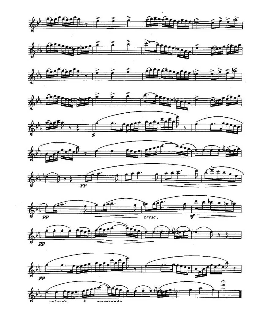 长笛四级考级曲谱