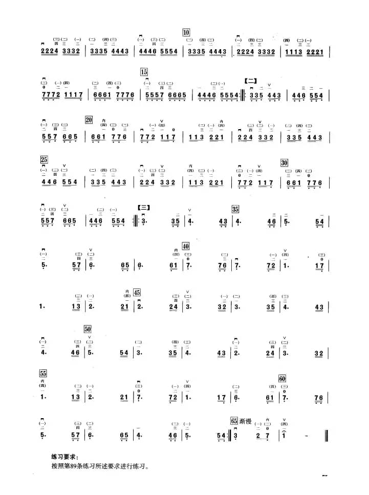 五、降B调音阶与音型模进练习（二胡音阶练习）