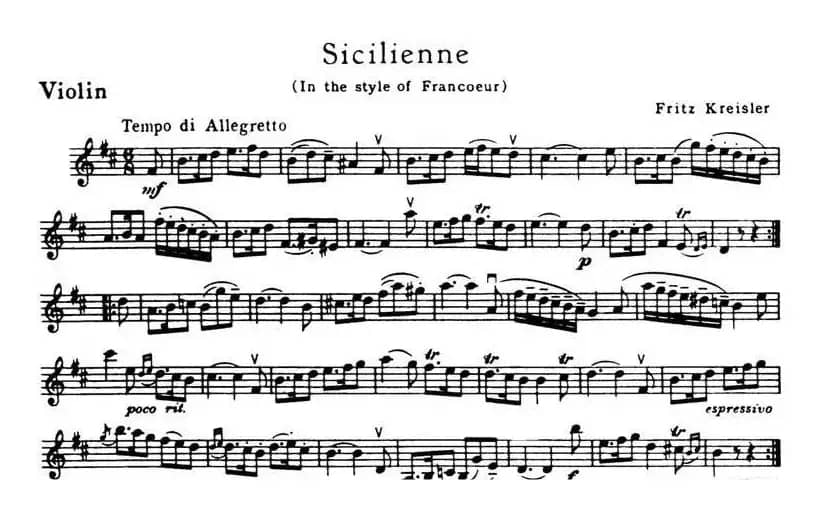 Sicilienne（西西里舞曲、克莱斯勒 作曲版）