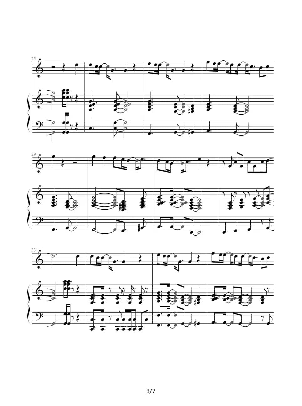 在每一秒里都想见到你（钢琴伴奏谱）