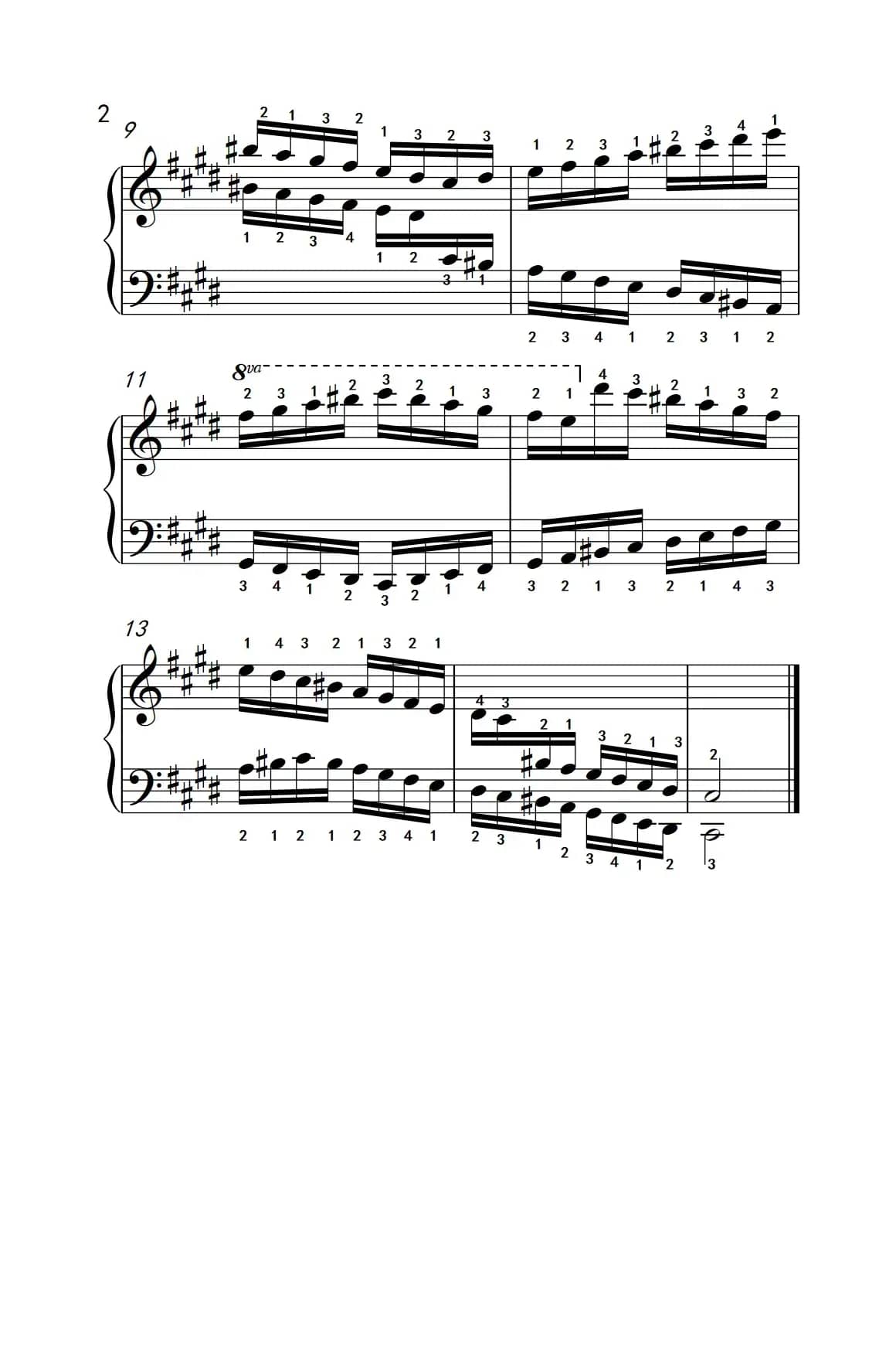 第九级16.♯c和声小调音阶（中央音乐学院 钢琴（业余）考级教程 7-9级）