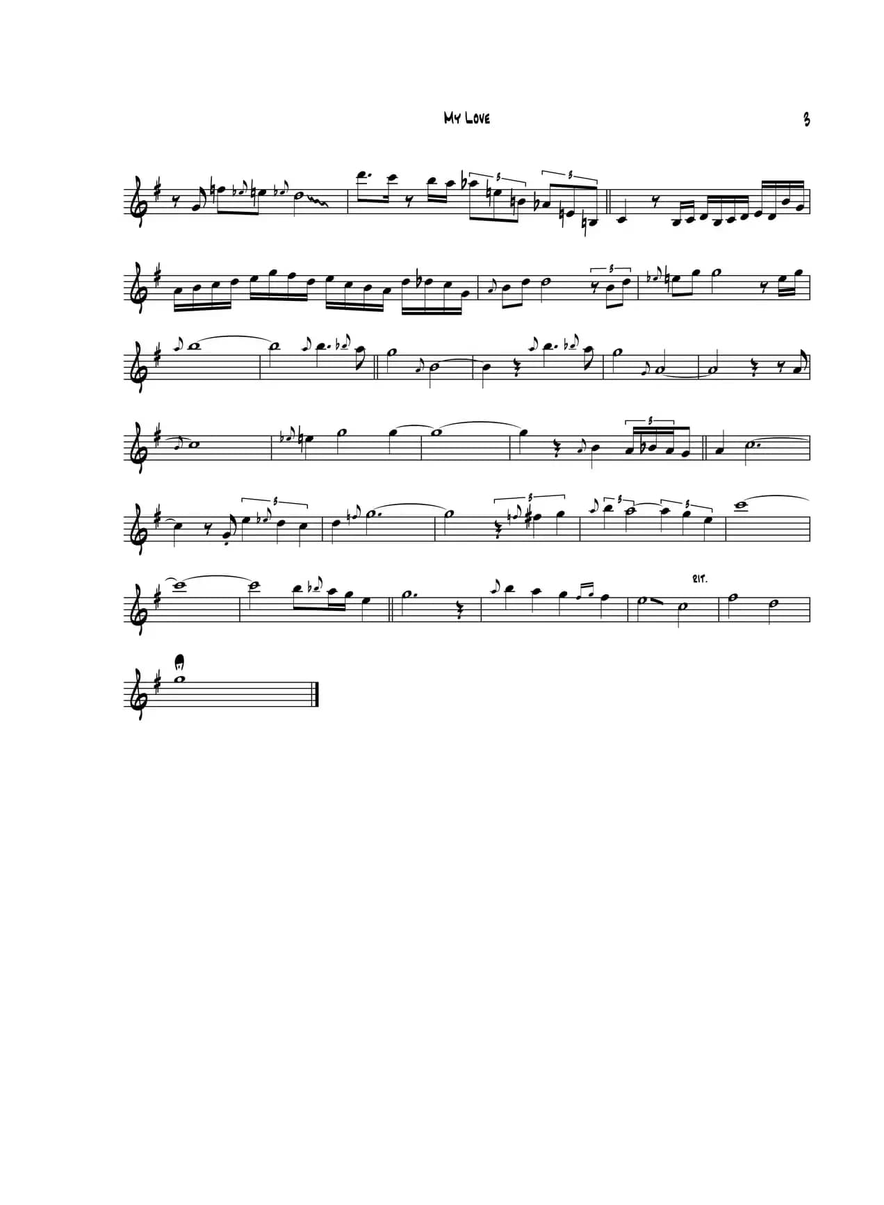 My Love（次中音萨克斯）