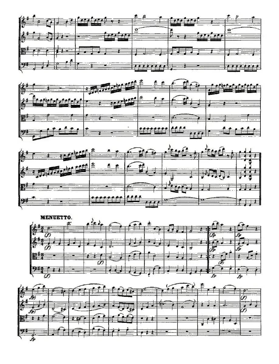 Quartet No. 1 in G Major, K. 80 （G大调第一弦乐四重奏）