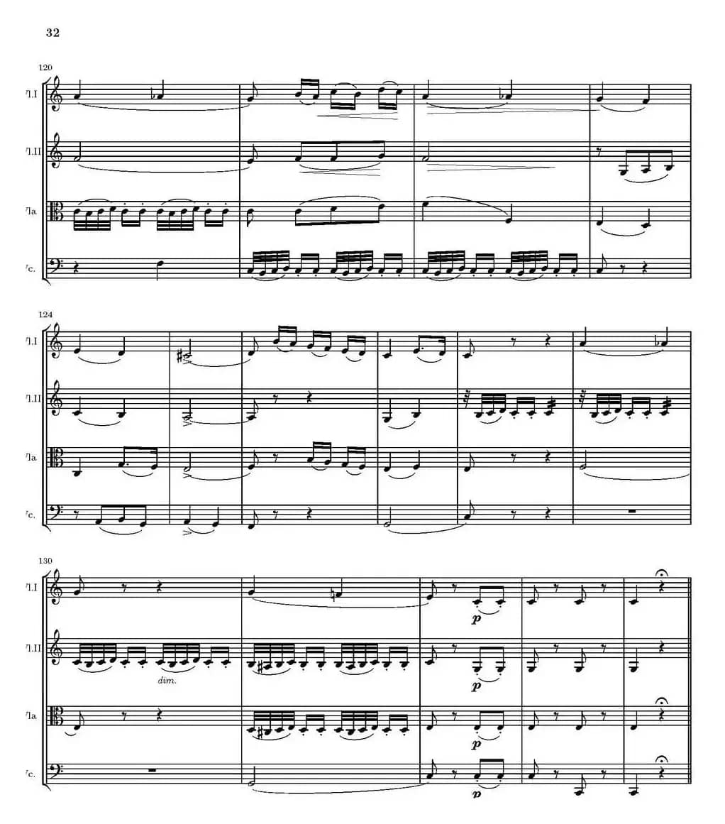 String Quartet nr.18 in E minor（E小调弦乐四重奏、P31-45）