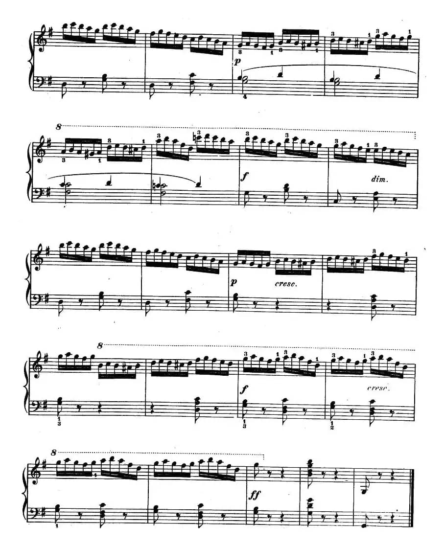 车尔尼《钢琴手指灵巧初步练习曲》之17