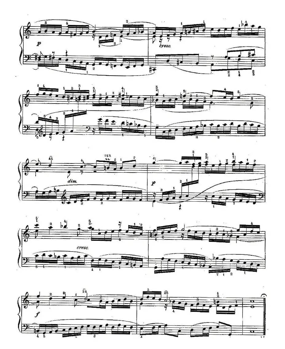 FIFTEEN THREE-PART INVETIONS之一（15首3部创意曲之一）