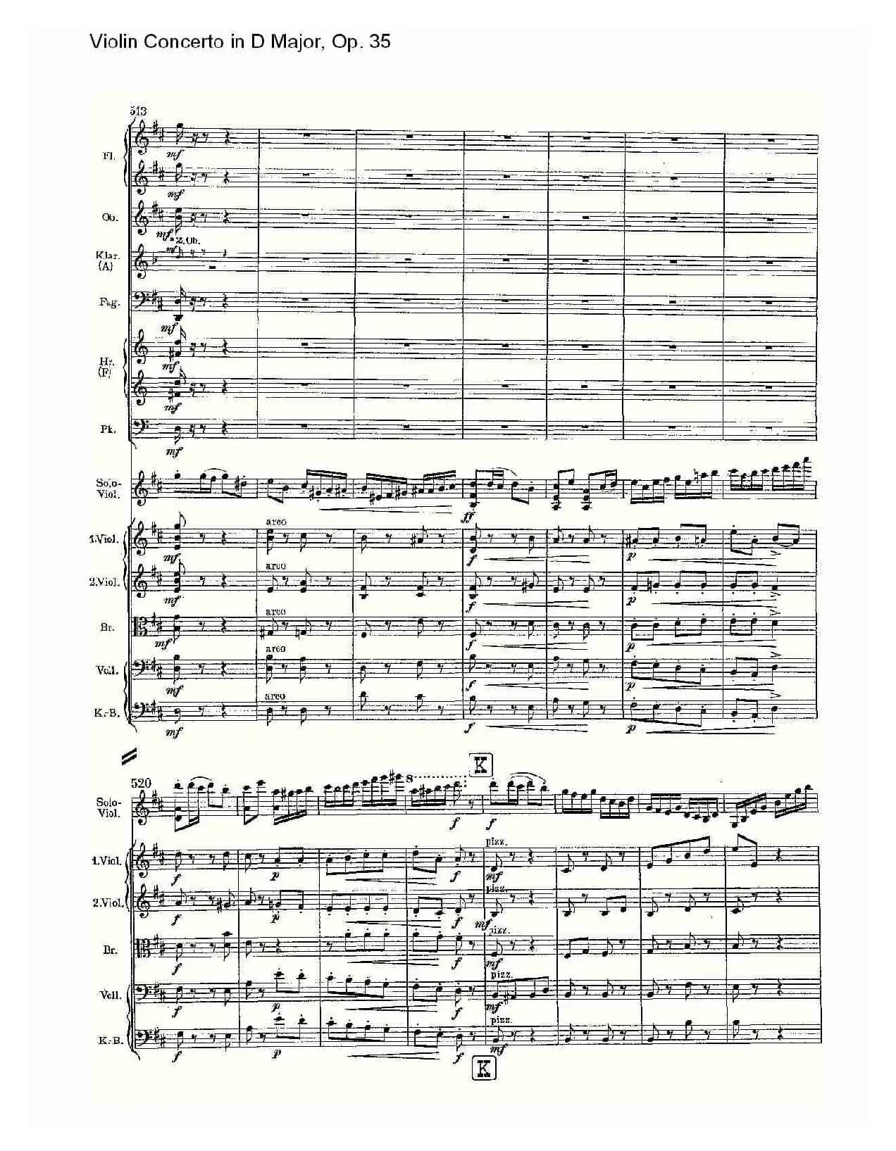 D大调小提琴协奏曲, Op.35第三乐章（一）