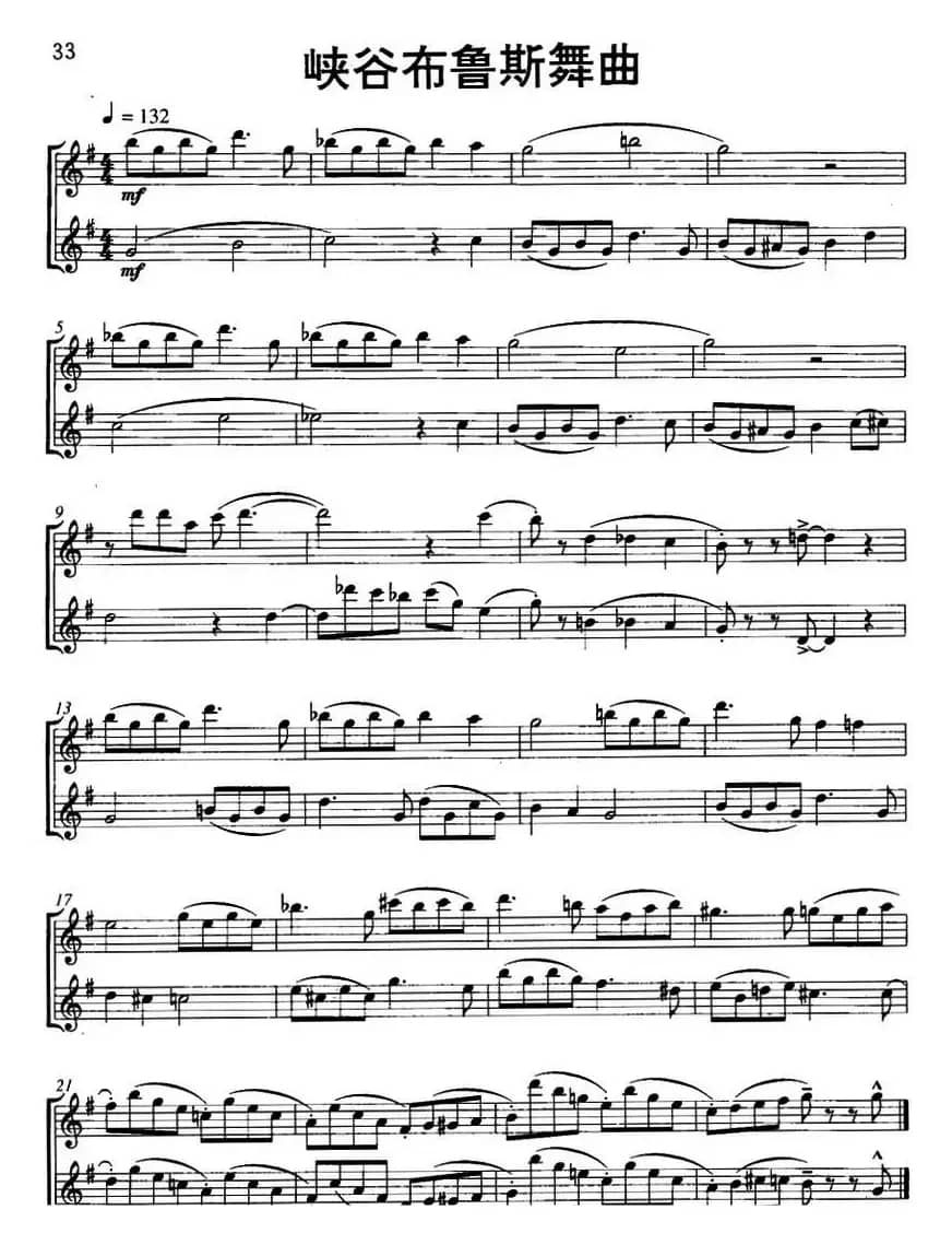 峡谷布鲁斯舞曲（Canon Blues）（二重奏）