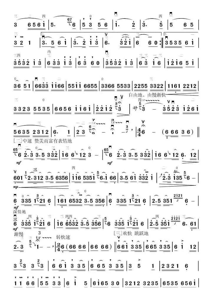 奔驰在千里草原（独奏曲）