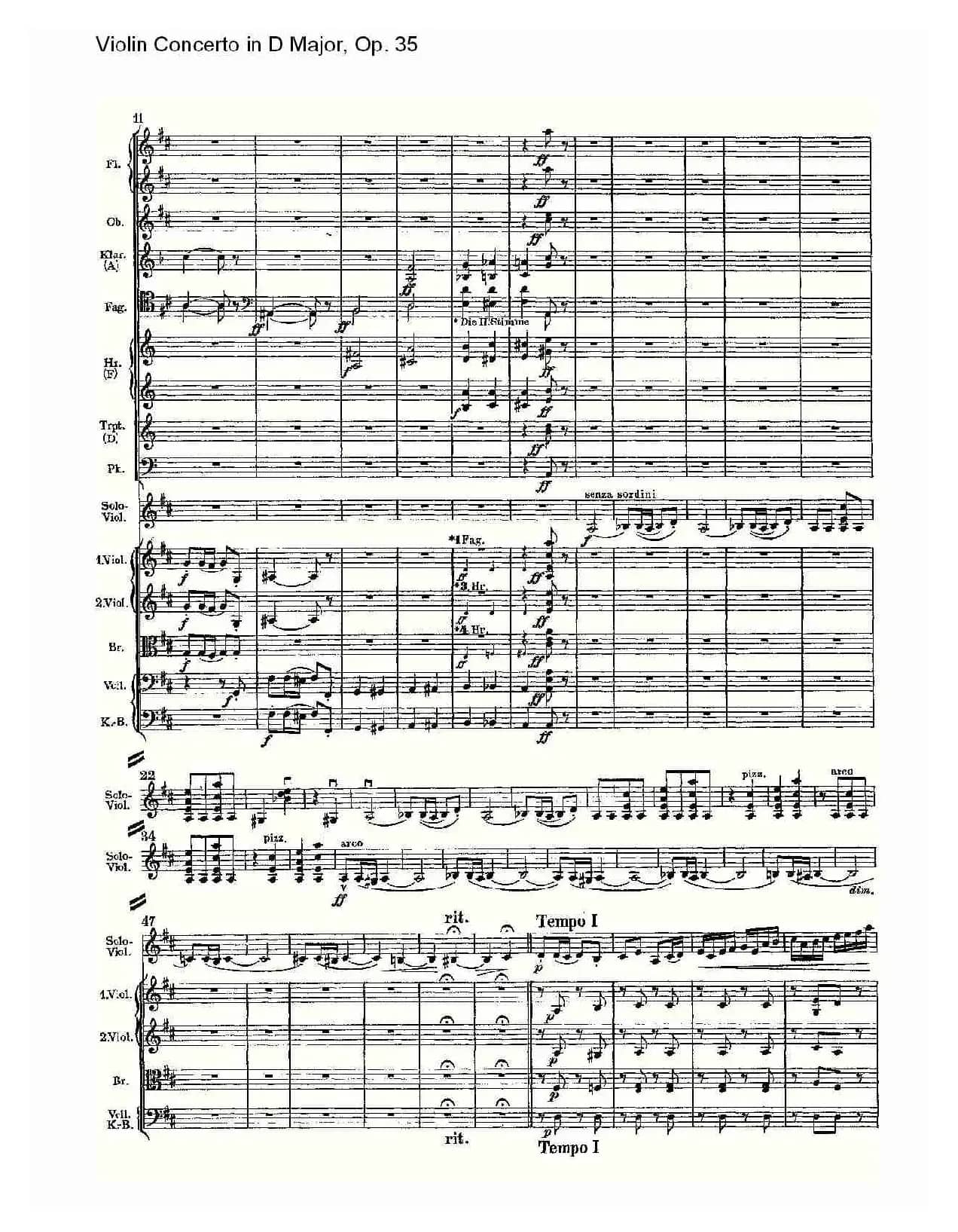 D大调小提琴协奏曲, Op.35第三乐章（一）