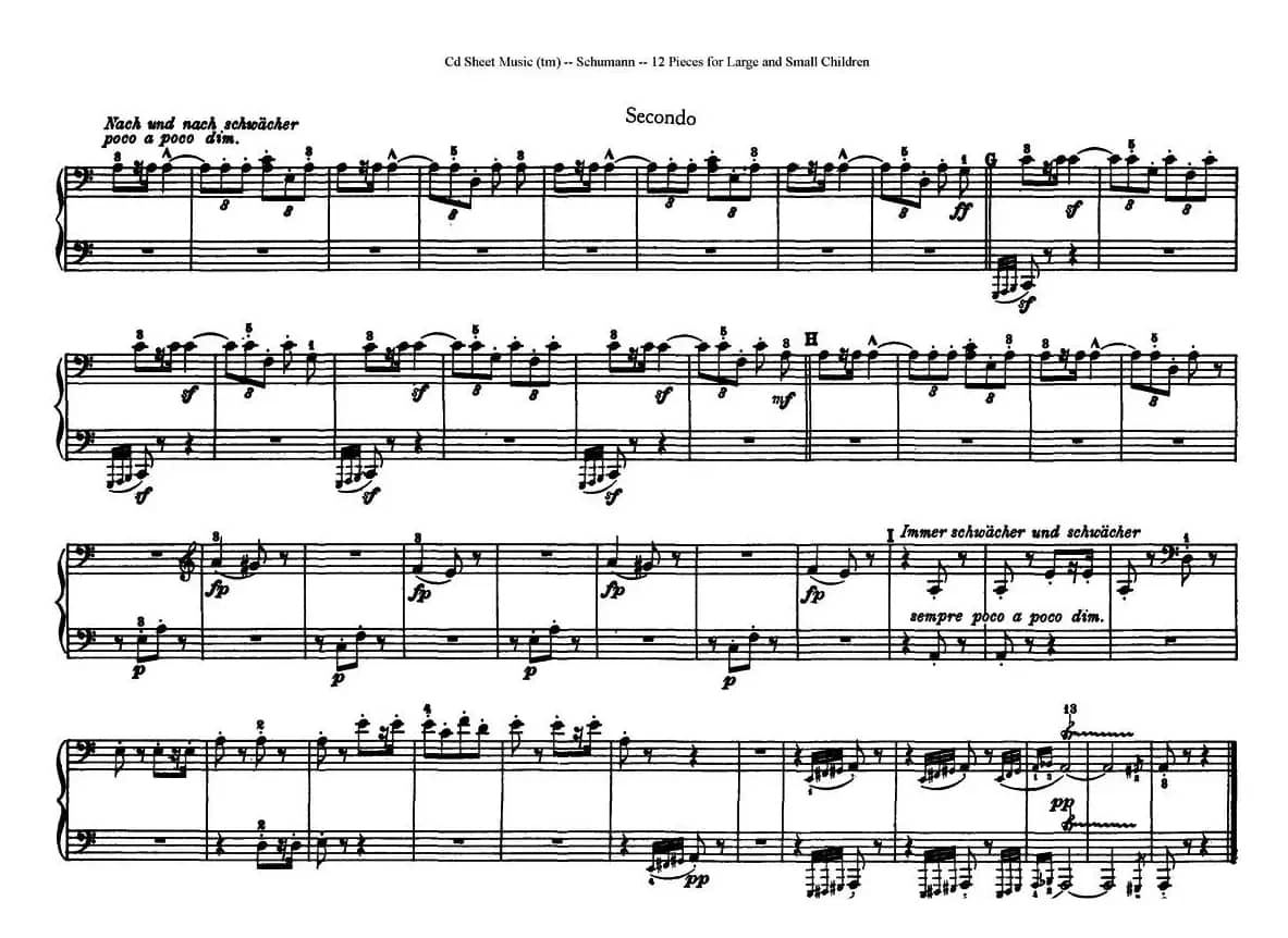 12首为孩子们而作的四手联弹曲 Op.85（四手联弹）（5）