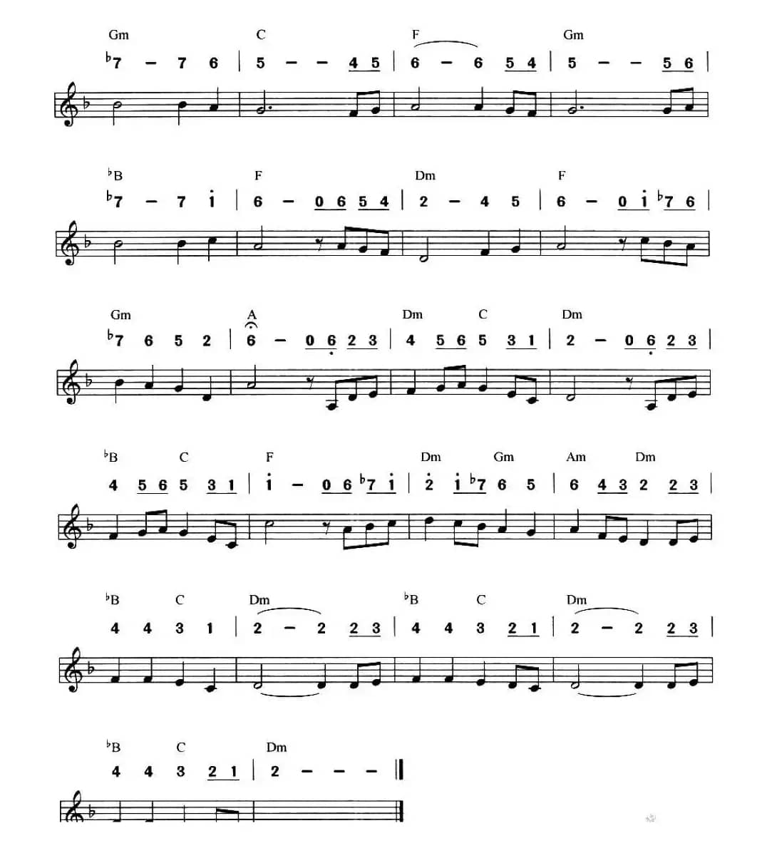 童年（选自班得瑞乐团《日光海岸》）（线简谱混排版）