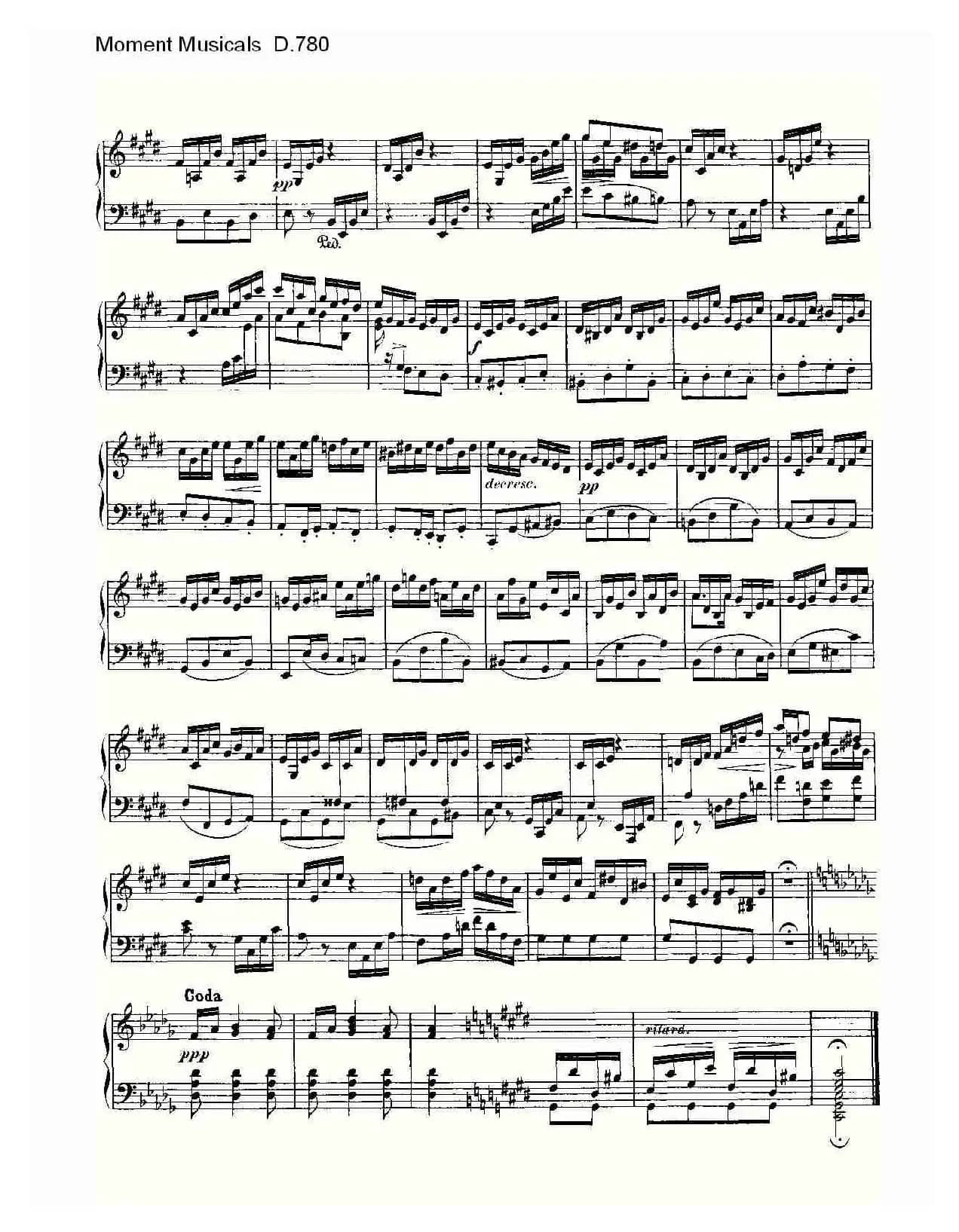 Moment Musicals D.780（6首音乐瞬间）