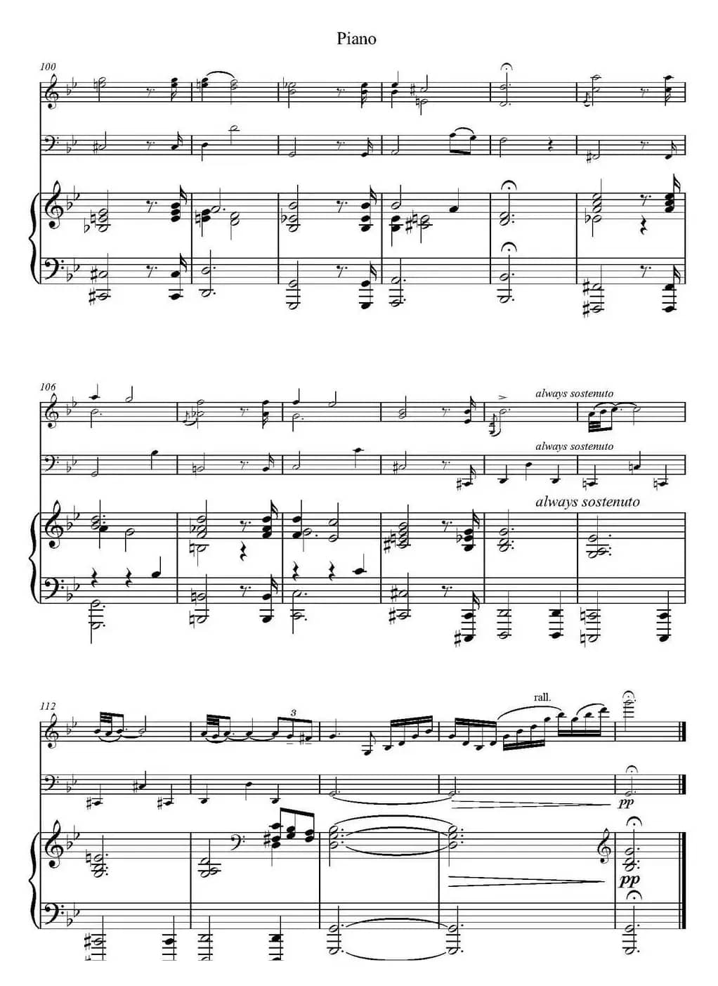 Adagio（小提琴+大提琴+钢琴伴奏、T.Albinoni作曲版）