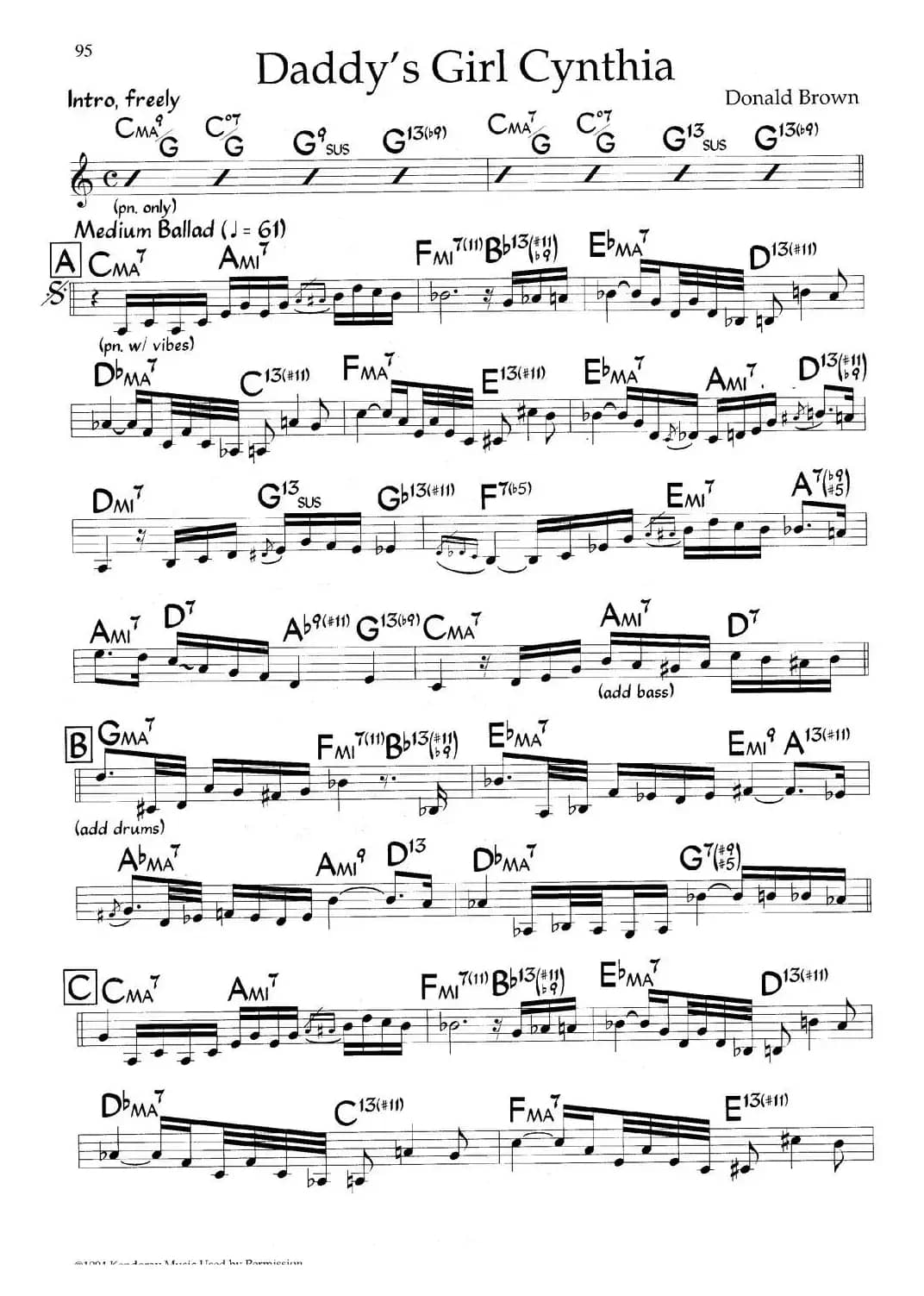 Daddy's Girl Cynthia（爵士钢琴曲）