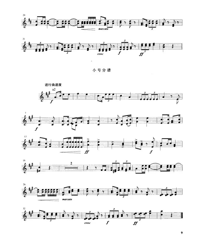 中华人民共和国国歌（管乐合奏分谱）