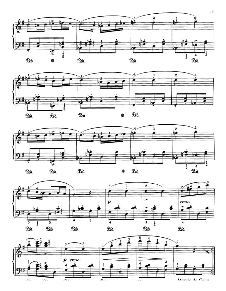 不可不弹的世界钢琴名曲：军队进行曲