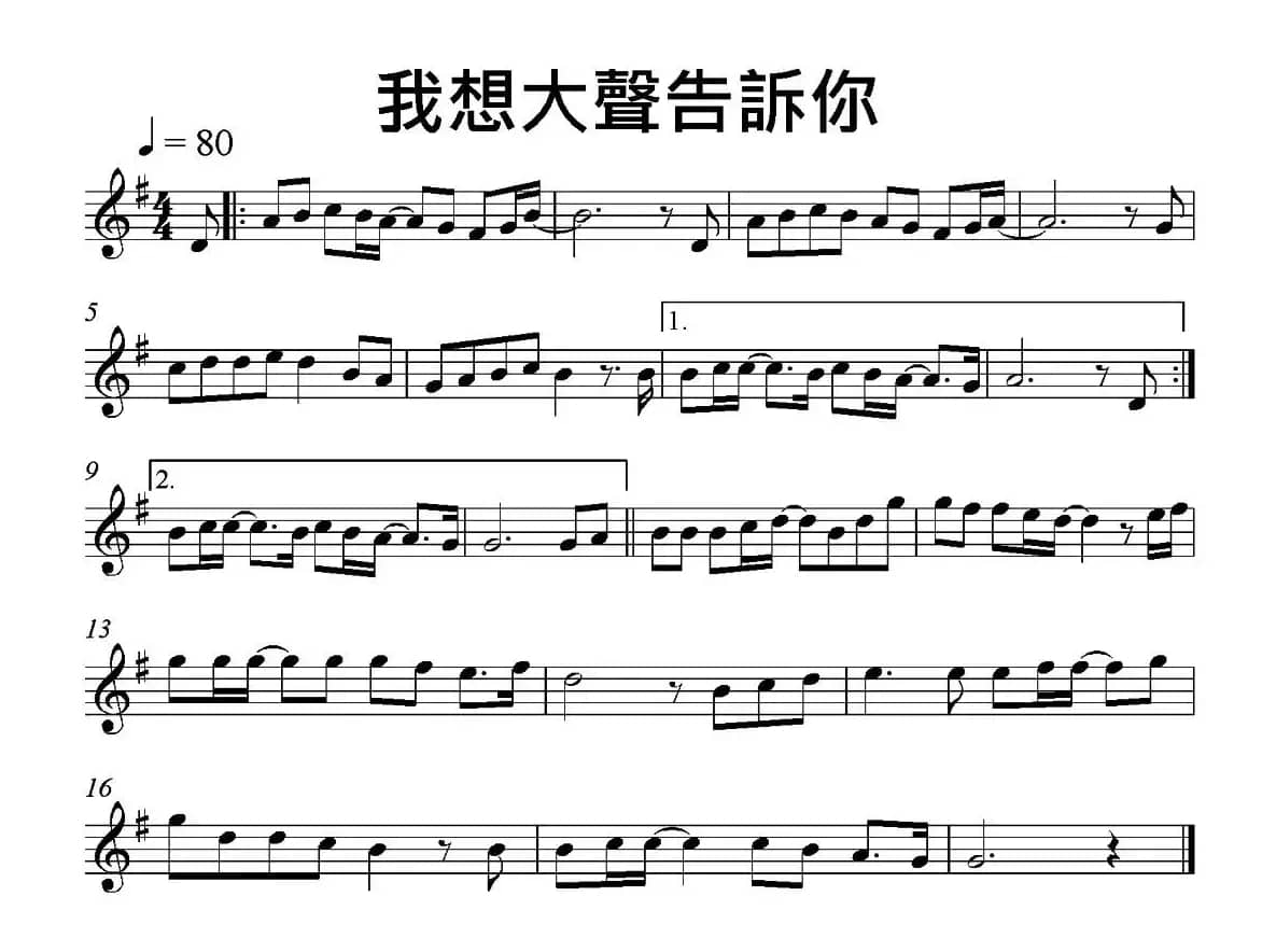 我想大声告诉你（电视剧《蜗居》片尾曲）