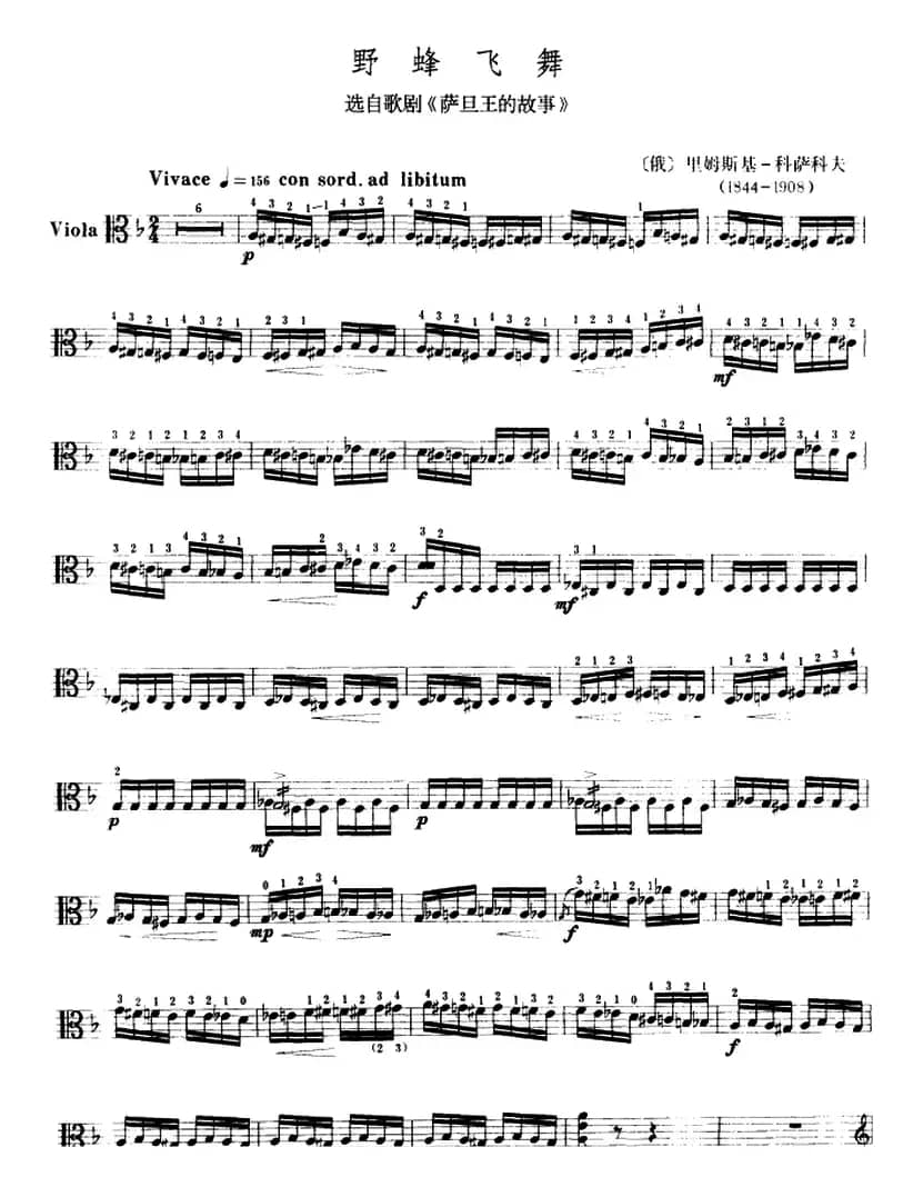 野蜂飞舞（中提琴）