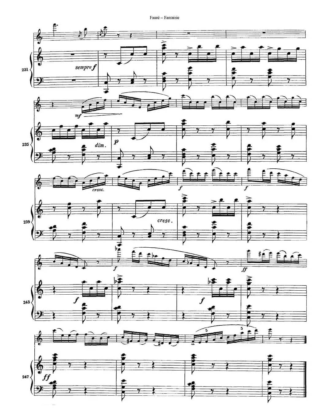 Fantaisie Op.79（幻想曲 作品79号）（长笛+钢琴伴奏）