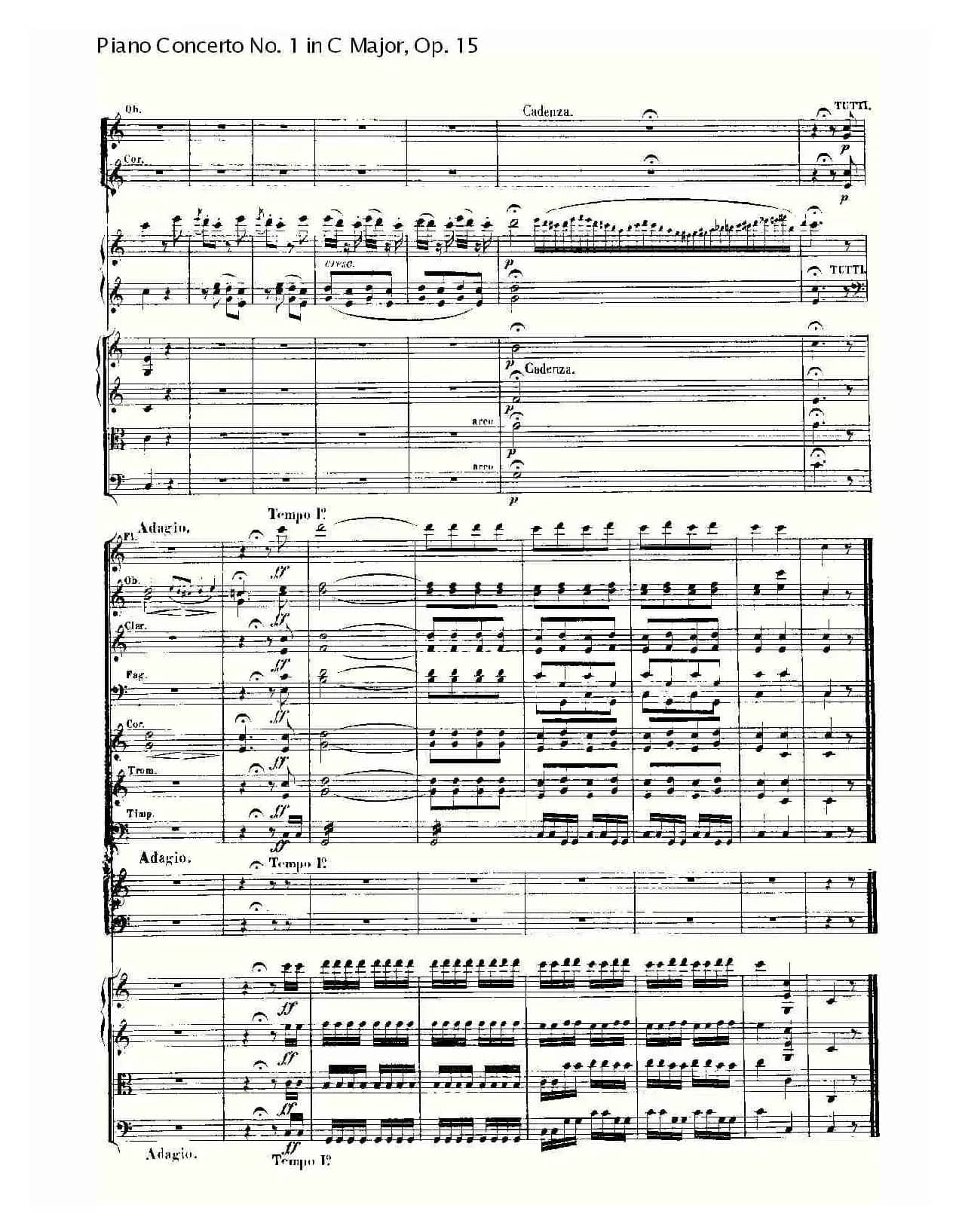 C大调钢琴第一协奏曲 Op.15 第三乐章