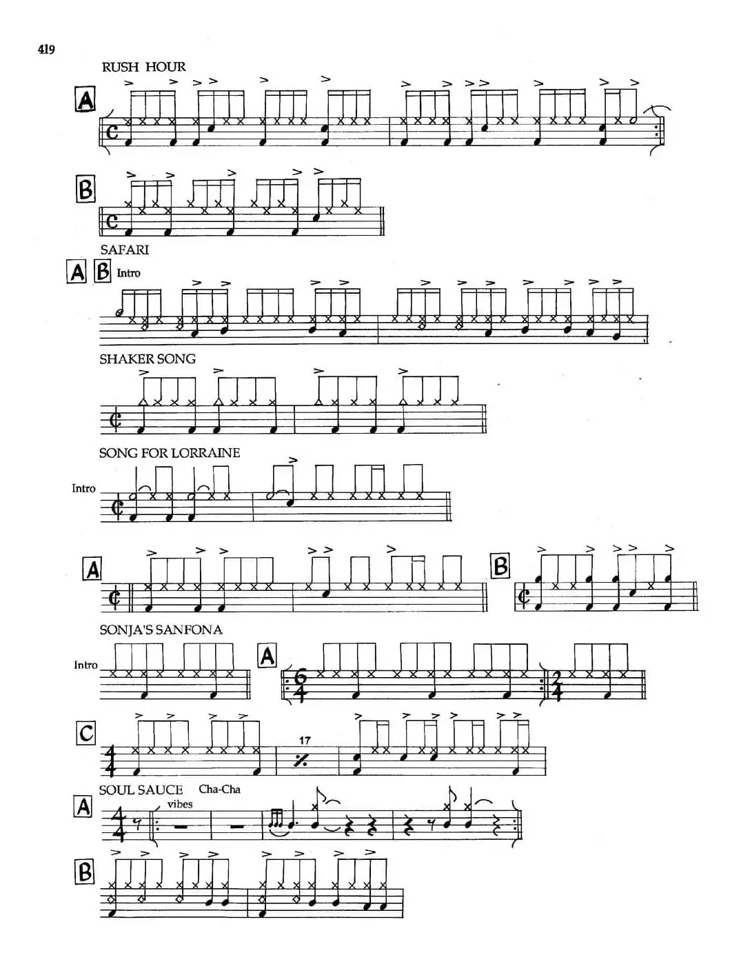 APPENDIXI - sample Drun Parts（爵士钢琴曲）