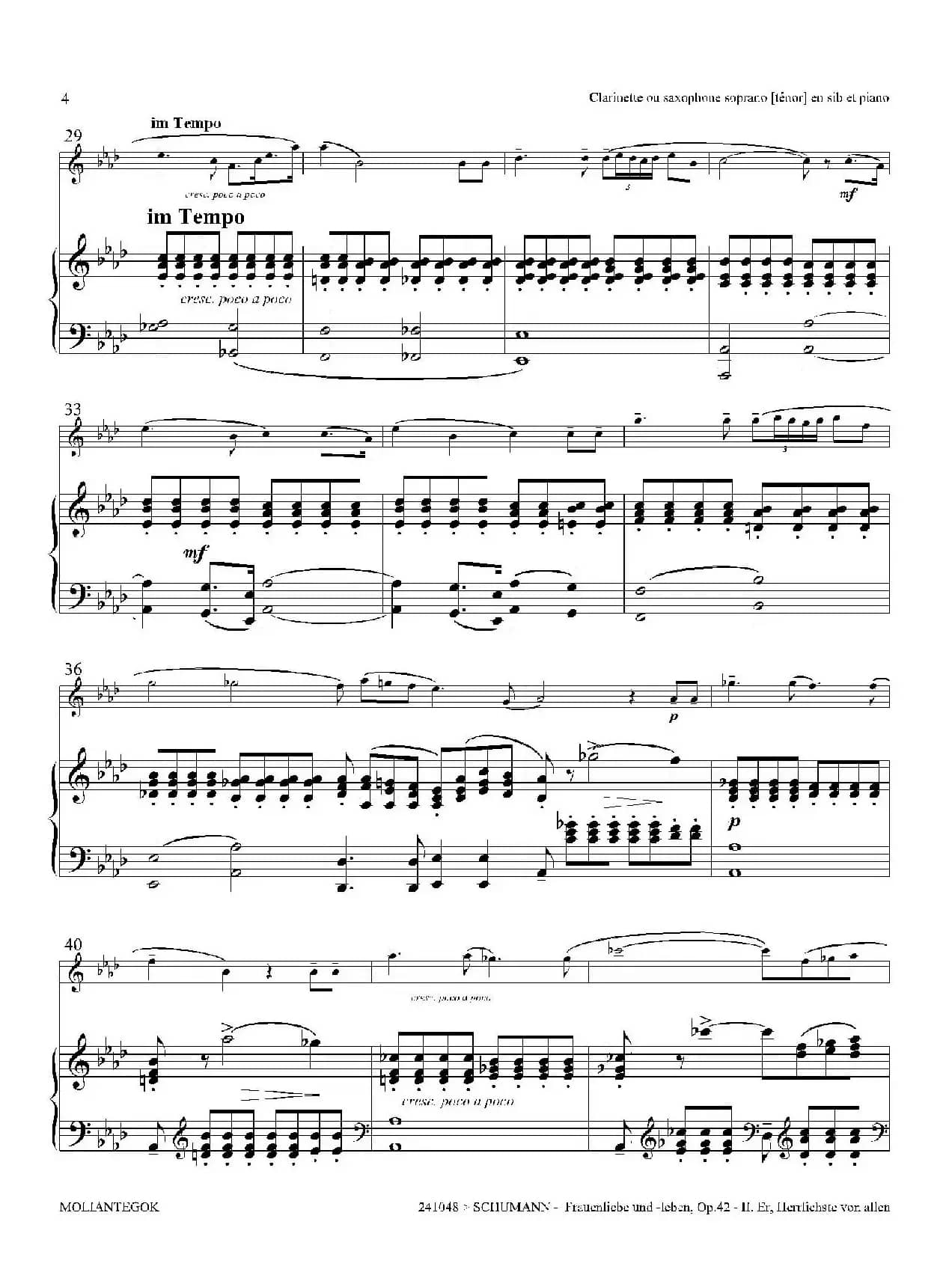 妇女的爱情与生活 Op42·Ⅱ（高音萨克斯+钢琴伴奏）