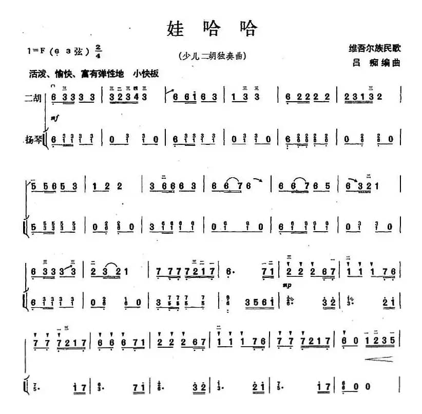 娃哈哈（二胡+扬琴）