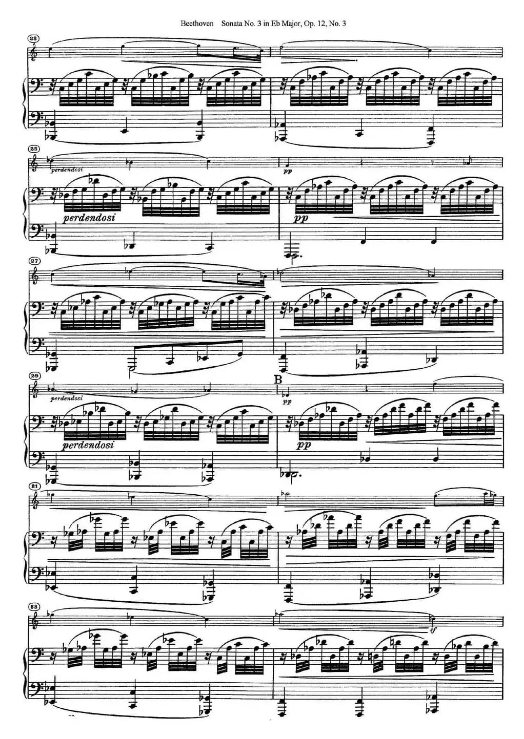 Violin Sonata No.3 in Eb Major Op.12 No.3（小提琴+钢琴伴奏）