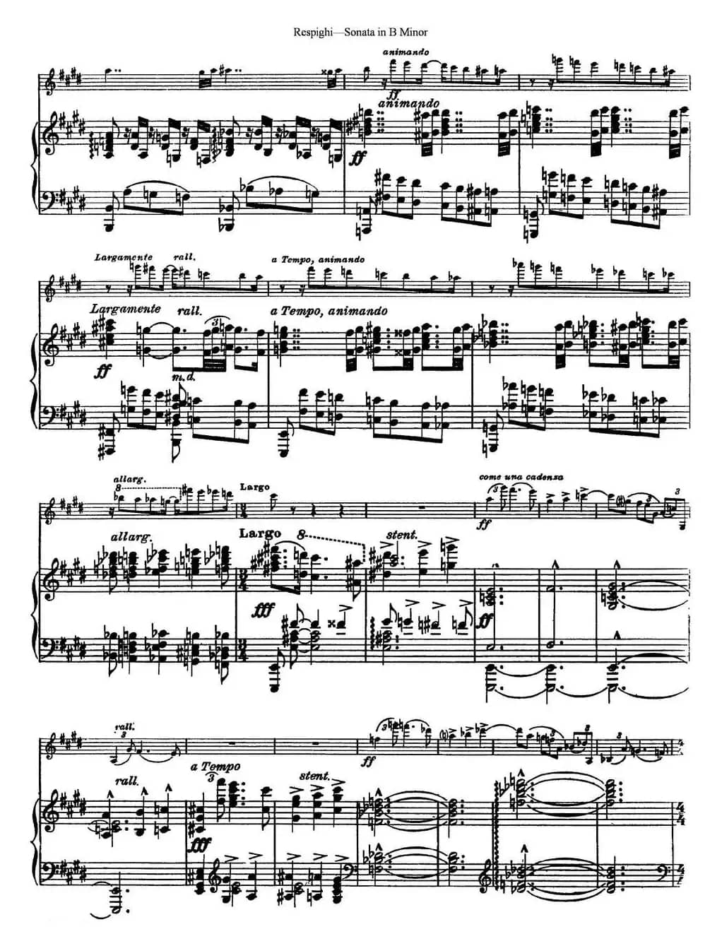 Violin Sonata in B Minor（小提琴+钢琴伴奏）