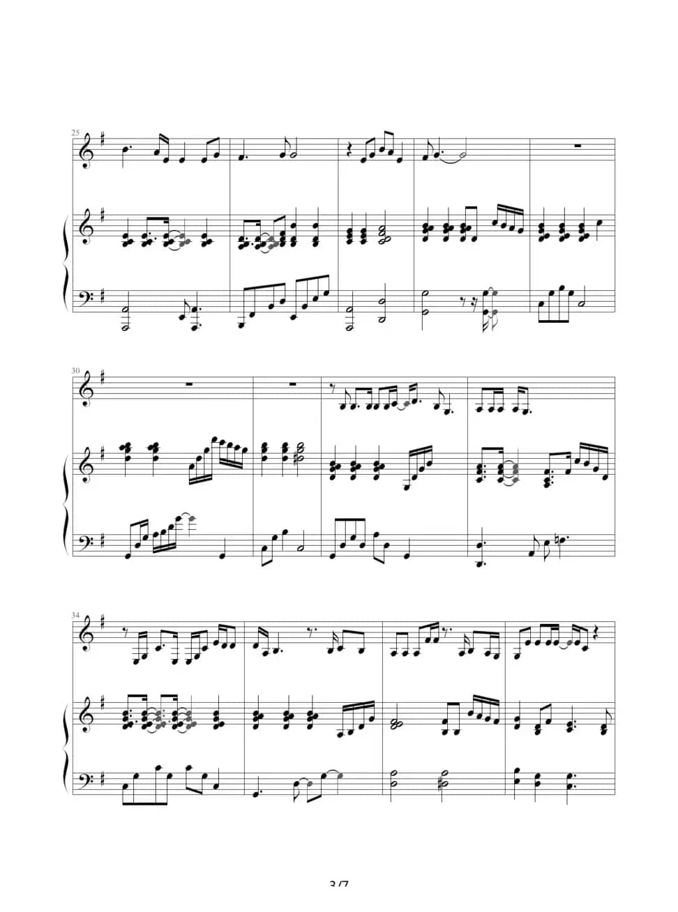 柠檬草的味道（钢琴伴奏谱）