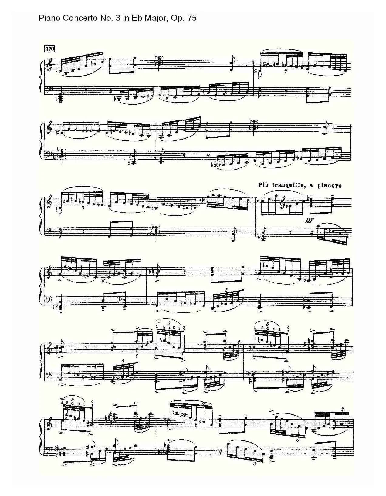 Piano Concerto No.3 in Eb Major, Op.75（Eb大调第三钢琴协奏）