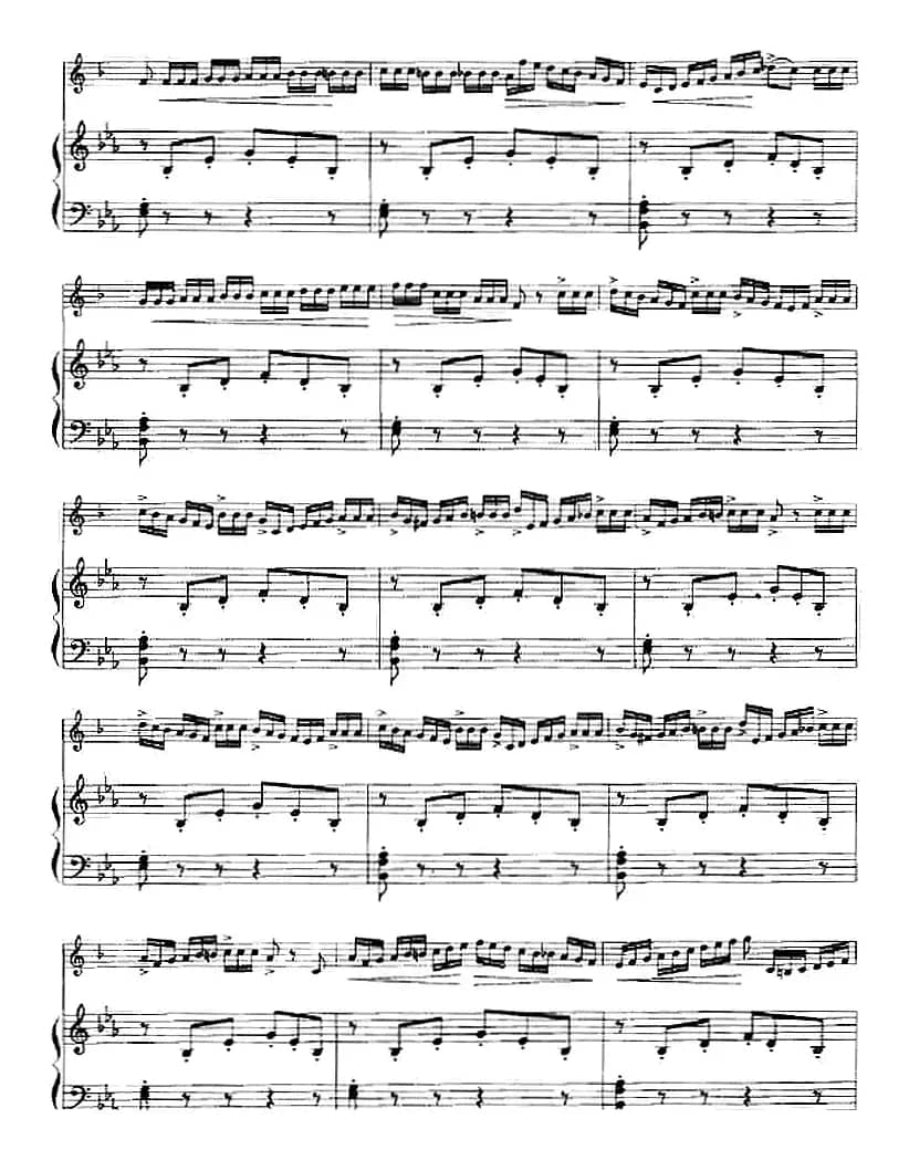 威尼斯狂欢节幻想变奏曲（小号+钢琴伴奏）