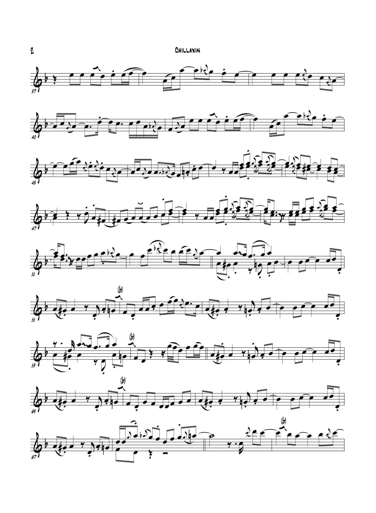 Chillaxin（中音萨克斯）