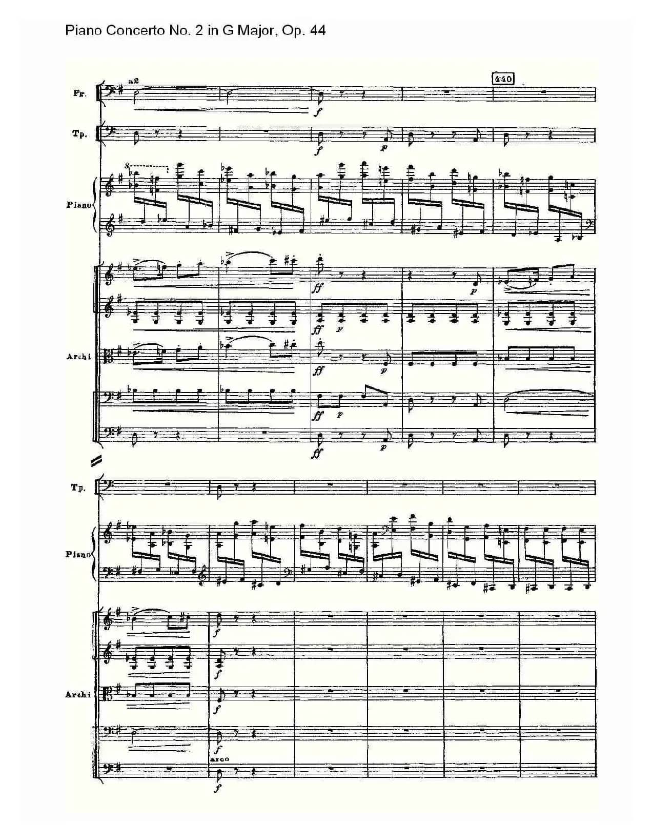 G大调第二钢琴协奏曲, Op.44第三乐章（二）