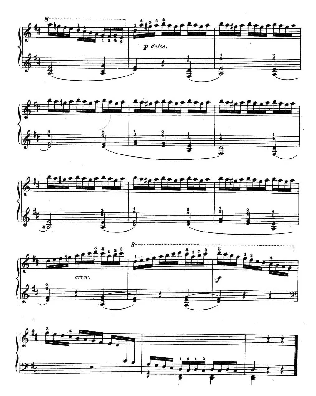 《车尔尼钢琴手指灵巧初步练习曲》OP.636-5