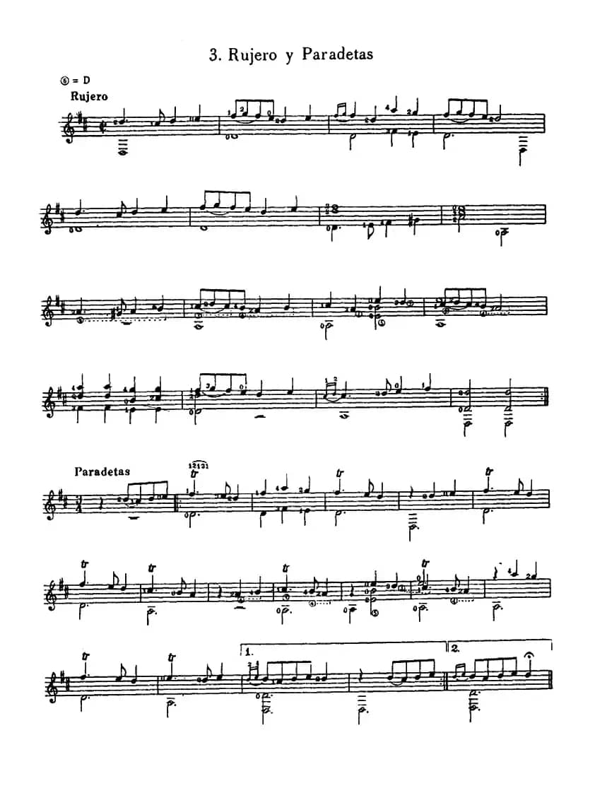 5首西班牙组曲（古典吉它）