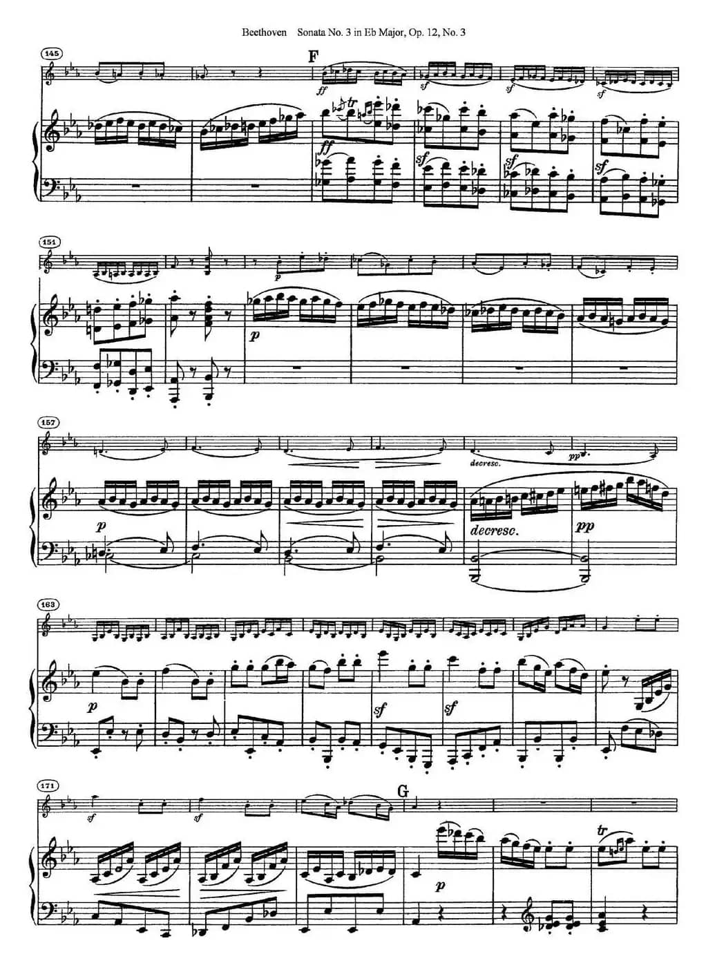 Violin Sonata No.3 in Eb Major Op.12 No.3（小提琴+钢琴伴奏）