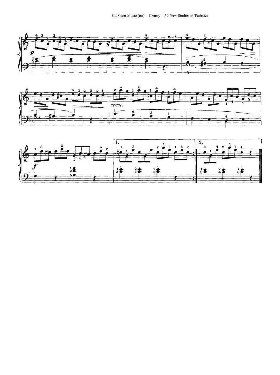 Czerny - 30 New Studies - 3（车尔尼Op849 - 30首练习曲）