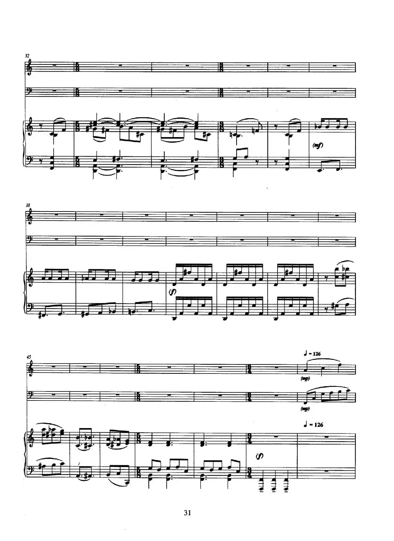 Trio（巴松、双簧管与钢琴三重奏总谱）