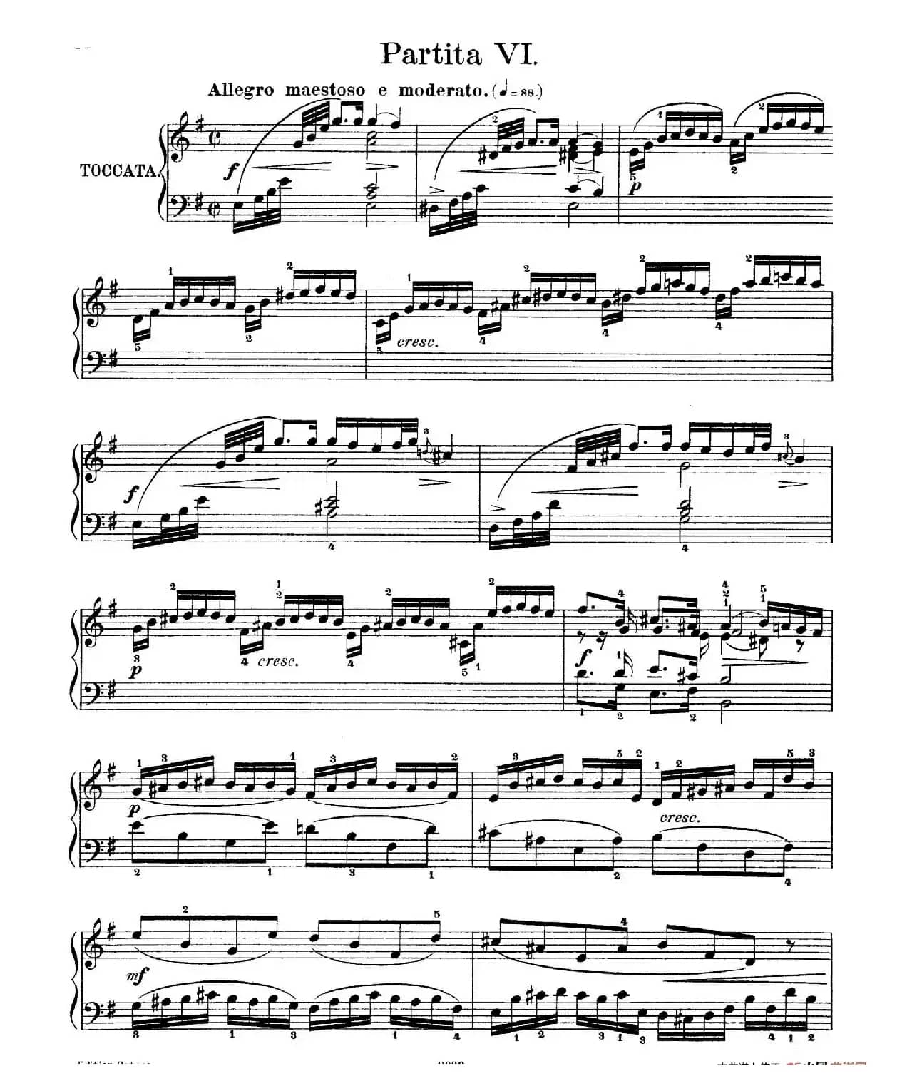 Six Partitas BWV 825-830（6首帕蒂塔·6）
