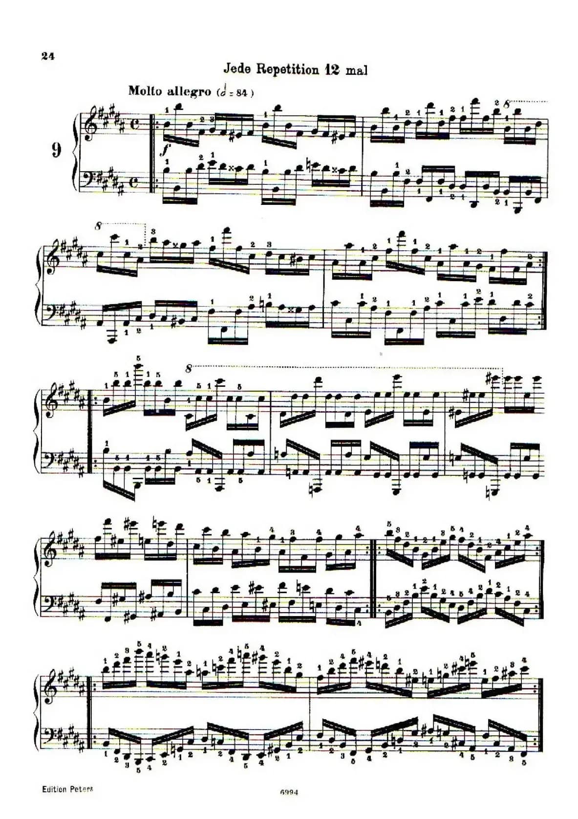 School of the Virtuoso Op.365（60首钢琴高级练习曲·9）