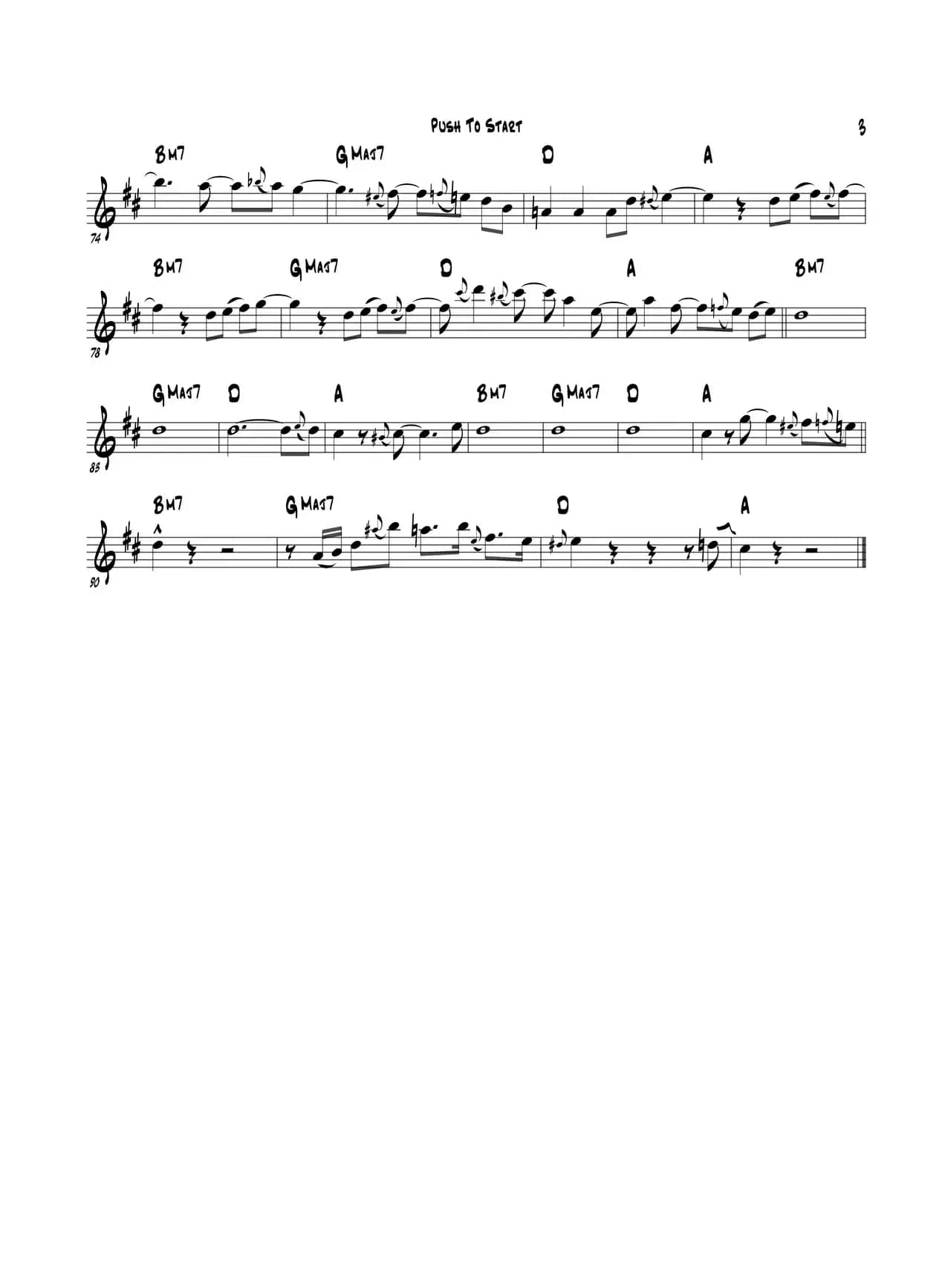 Push To Start（Bb Part）