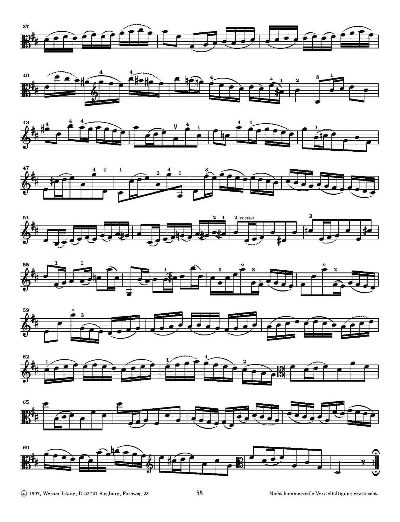 巴赫《无伴奏组曲》Ⅵ（中提琴）