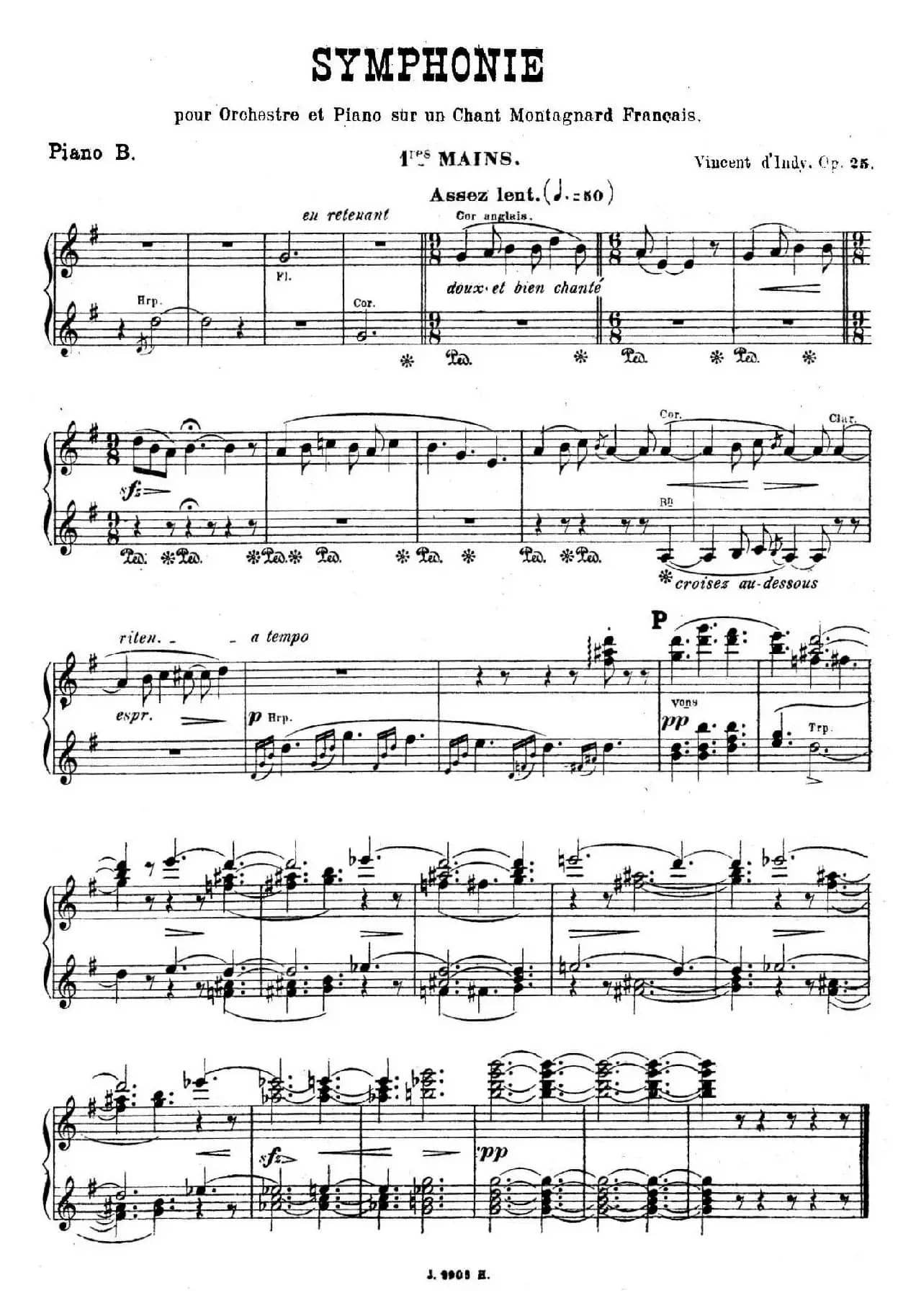 Symphony on a French Mountain Air Op.25(法国山歌交响曲·双钢琴·Ⅱ)