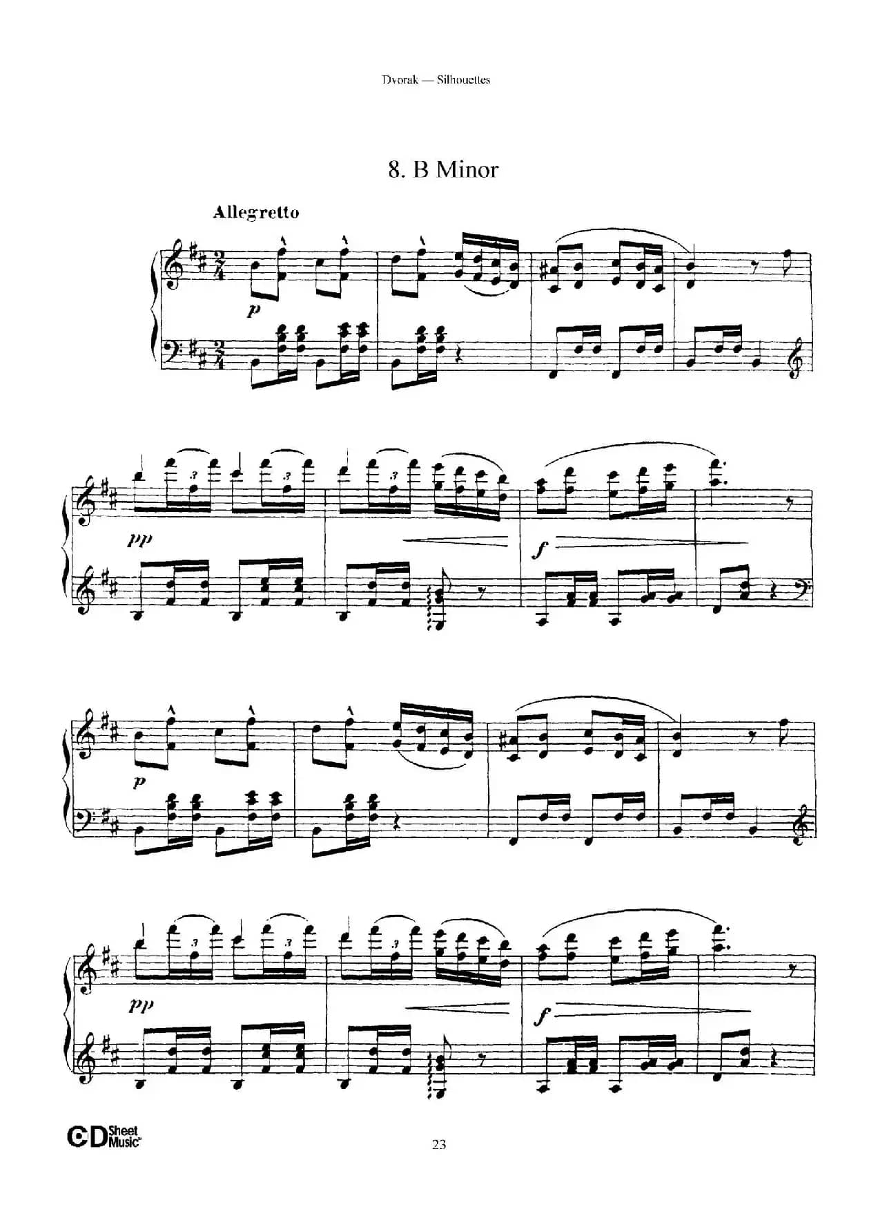 12 Silhouettes Op.8（12首剪影·8）