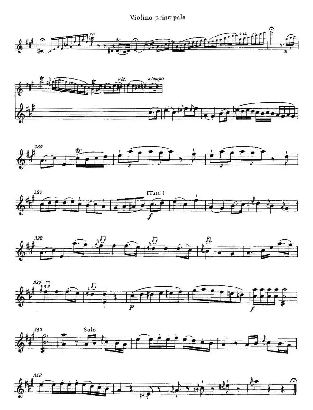 A大调第五小提琴协奏曲 KV219